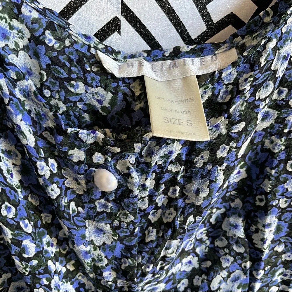 The Limited vintage maxi dress blue d floral cottagecore 90s so cute - Picture 5 of 5